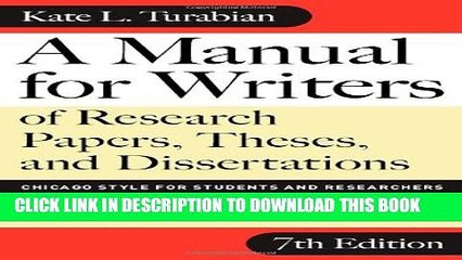 [PDF] A Manual for Writers of Research Papers, Theses, and Dissertations, Seventh Edition: Chicago