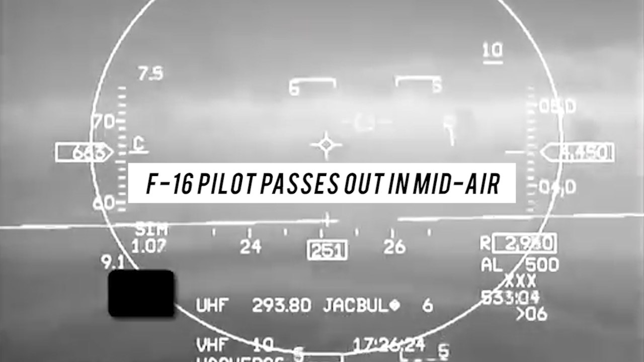 Unconscious US F-16 pilot saved by Auto-pilot