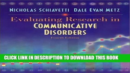 [PDF] Evaluating Research in Communicative Disorders (4th Edition) Popular Colection