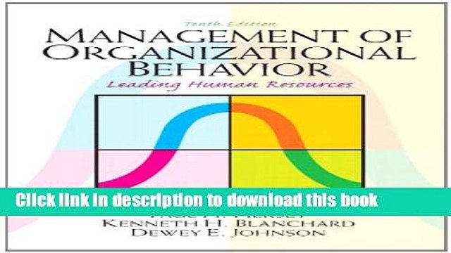 [PDF] Management of Organizational Behavior (10th Edition) Popular Online