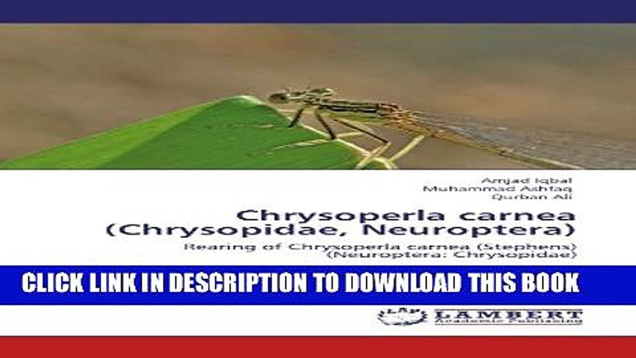 [PDF] Chrysoperla carnea (Chrysopidae, Neuroptera): Rearing of Chrysoperla carnea  (Stephens)