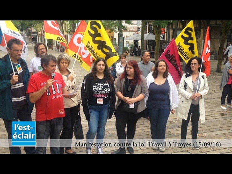 Manifestation contre la loi Travail à Troyes