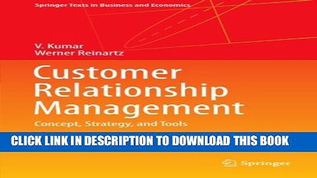 [Read PDF] Customer Relationship Management: Concept, Strategy, and Tools Ebook Online