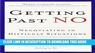 [PDF] Getting Past No: Negotiating in Difficult Situations Full Colection