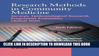 [PDF] Research Methods in Community Medicine: Surveys, Epidemiological Research, Programme