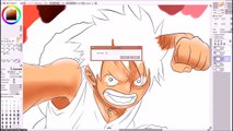 One Piece - Luffy - Speedpainting (SAI)