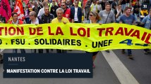 A Nantes, quelques incidents dans la manifestation contre la loi travail