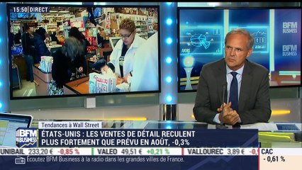 Les tendances à Wall Street: Les ventes de détail reculent de 0,3% en août aux États-Unis - 15/09