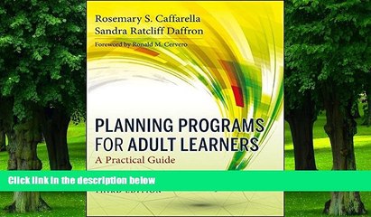 Big Deals  Planning Programs for Adult Learners: A Practical Guide  Best Seller Books Best Seller