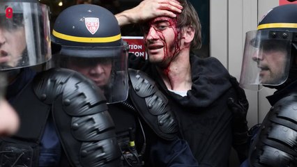 Violence dans la manifestation: 62 interpellations et un policier brûlé