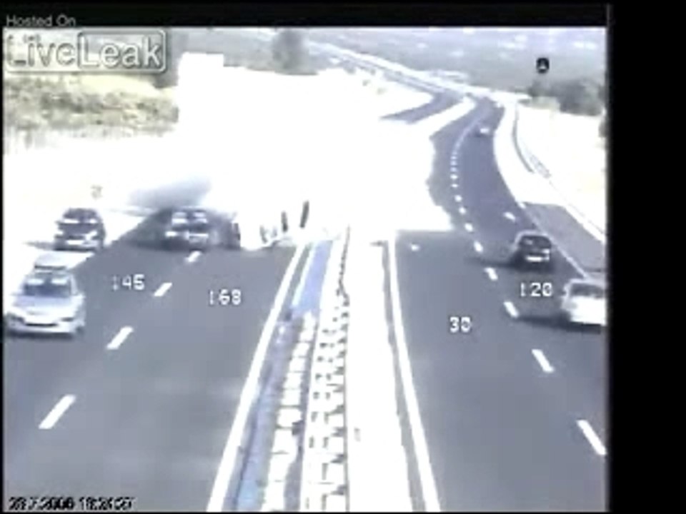 Car Crash on Freeway