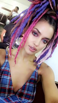 Irina Shayk backstage at Marc Jacobs, with hair by Guido Palau. #MarcJacobs @IrinaShayk @MarcJacobs @guidopalau #NYFW