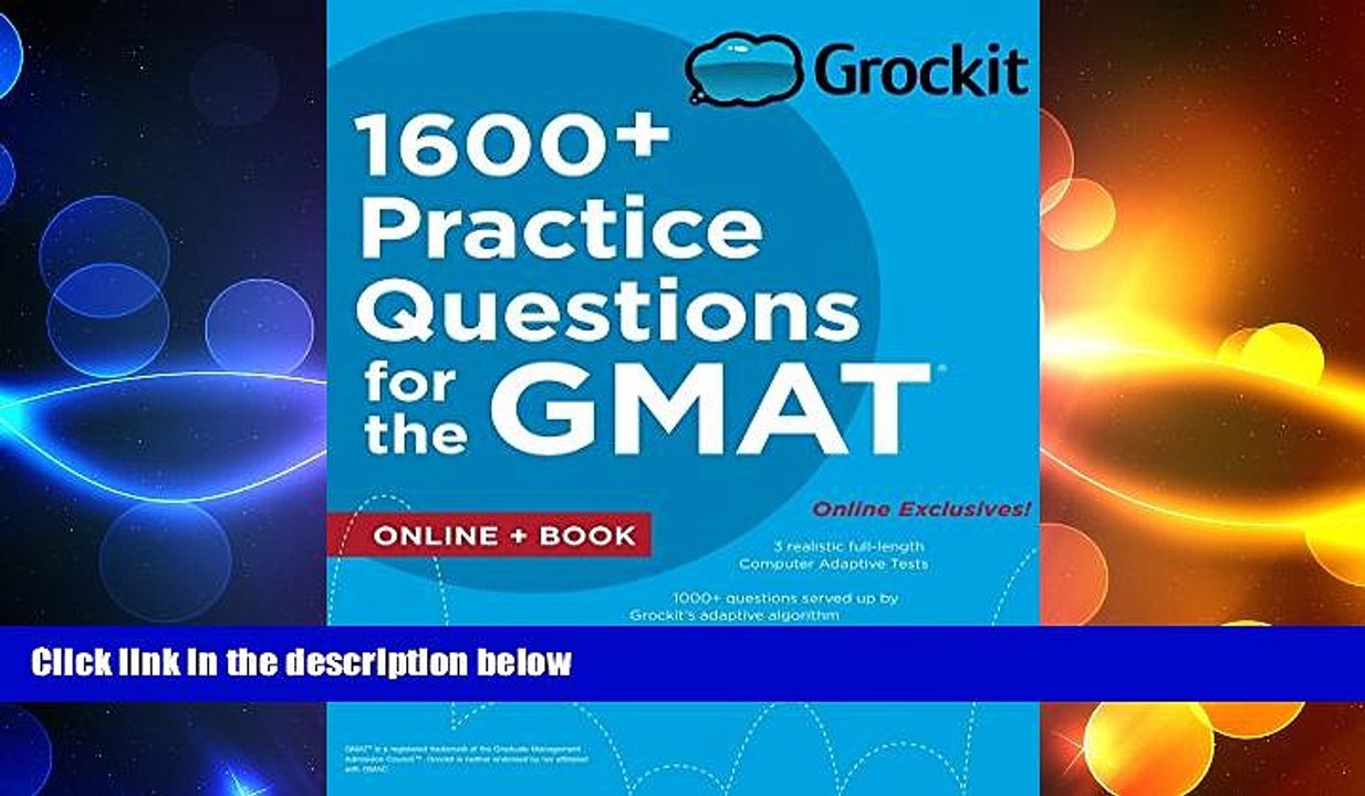 Big Deals  Grockit 1600+ Practice Questions for the GMAT: Book + Online (Grockit Test Prep)  Best