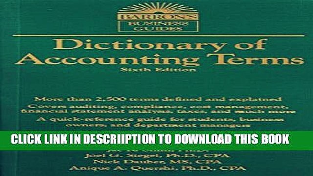 [PDF] Dictionary of Accounting Terms (Barron s Business Dictionaries) Popular Online
