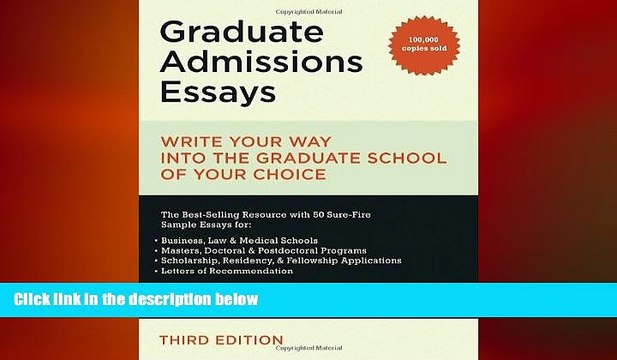 Big Deals Graduate Admissions Essays: Write Your Way into the Graduate School of Your Choice