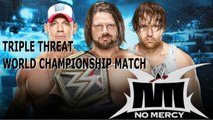 WWE Smackdown NO MERCY TRIPLE THREAT WORLD CHAMPIONSHIP MATCH | TRIPLE AMENAZA
