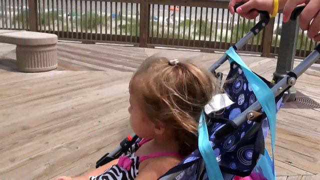 Girls Swim at The Beach - Kids Swimming in The Pool - Boardwalk Fun - Funny Prank