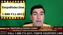 Central Florida Knights vs. Maryland Terrapins Free Pick Prediction NCAA College Football Odds Preview 9/17/2016