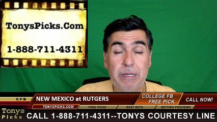 Rutgers Scarlet Knights vs. New Mexico Lobos Free Pick Prediction NCAA College Football Odds Preview 9/17/2016