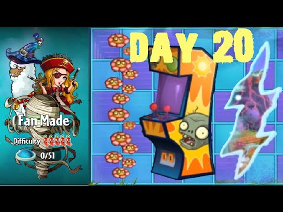 Plants vs. Zombies 2 - Fan Made World by OyKus - Level 20 (Flowers. Portals)