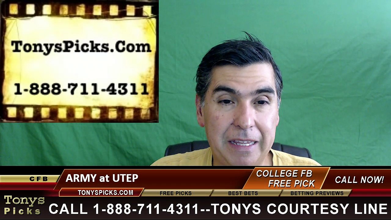 UTEP Miners vs. Army Black Knights Free Pick Prediction NCAA College Football Odds Preview 9/17/2016