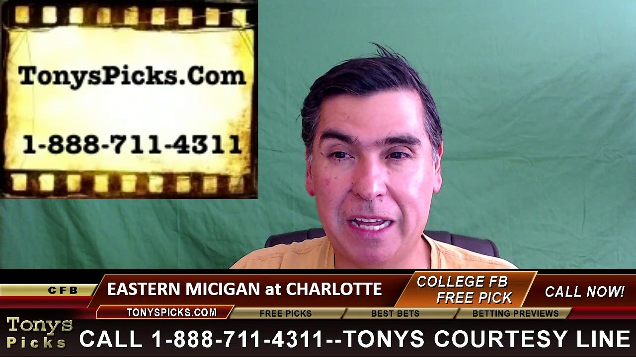 Charlotte 49ers vs. Eastern Michigan Eagles Free Pick Prediction NCAA College Football Odds Preview 9/17/2016