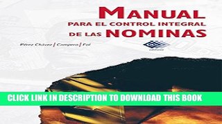 [PDF] Manual para el control integral de las nÃ³minas 2016 (Spanish Edition) Full Online