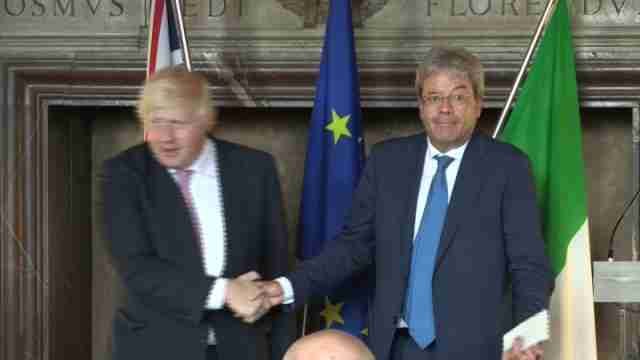 Boris Johnson dice en Italia que el brexit es una oportunidad para la UE
