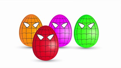 Black Spiderman Surprise Eggs - Learn Colors for Kids Toddlers Children