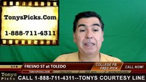 Fresno St Bulldogs vs. Toledo Rockets Free Pick Prediction NCAA College Football Odds Preview 9/17/2016