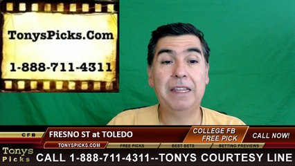 Fresno St Bulldogs vs. Toledo Rockets Free Pick Prediction NCAA College Football Odds Preview 9/17/2016