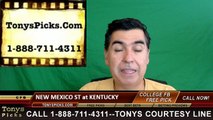 Kentucky Wildcats vs. New Mexico St Aggies Free Pick Prediction NCAA College Football Odds Preview 9/17/2016