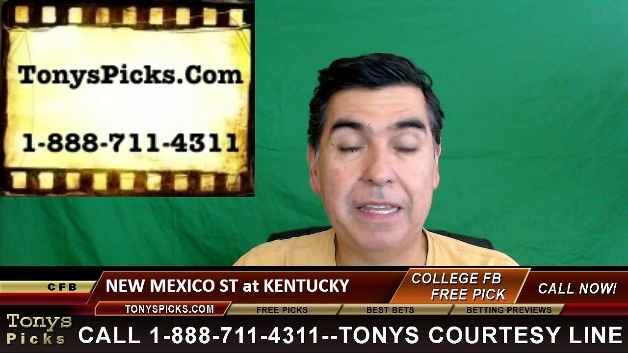 Kentucky Wildcats vs. New Mexico St Aggies Free Pick Prediction NCAA College Football Odds Preview 9/17/2016