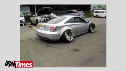 Crazy camber Kawashima Celica leaving the Nagoya Exciting Car Showdownok