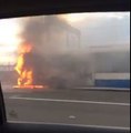 Commuter Captures Bus Fire on Sydney Harbour Bridge