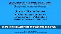 [Read PDF] Das Residual-Income-Model: Eine kritische Analyse (Betriebswirtschaftliche Studien)