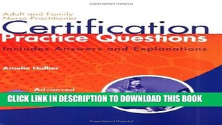 New Book Adult and Family Nurse Practitioner Certification Practice Questions