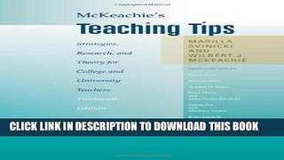 New Book McKeachie s Teaching Tips: Strategies, Research, and Theory for College and University
