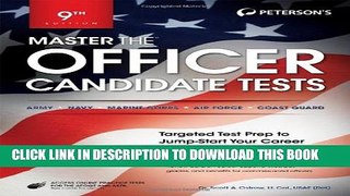 New Book Master the Officer Candidate Tests