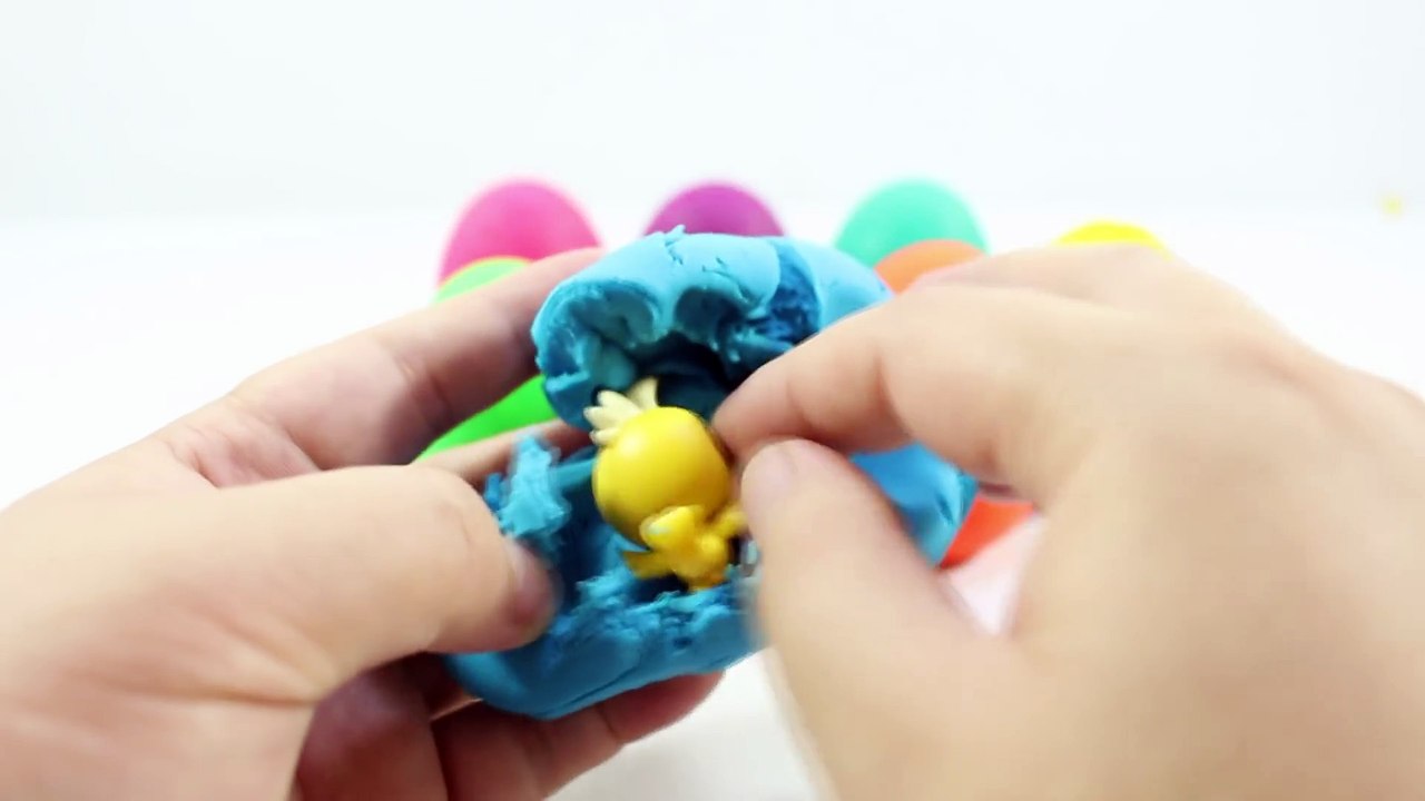 Play doh surprise eggs with my pony peppa pig español elsa