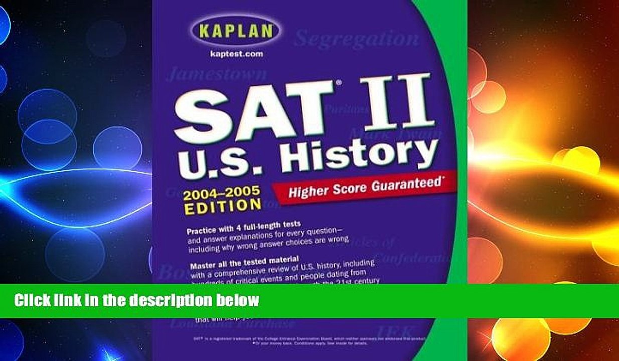 READ book  SAT II: U.S. History 2004-2005 (Kaplan SAT Subject Tests: U.S. History)  FREE BOOOK