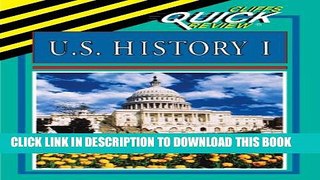 New Book U.S. History I (Cliffs Quick Review)