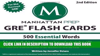 New Book 500 Essential Words: GRE Vocabulary Flash Cards (Manhattan Prep GRE Strategy Guides)