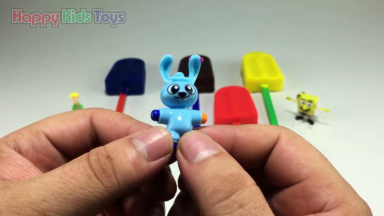 Play Creative & Learn Colors with Play Dough Ice Cream Surprise Toys Spiderman, Spongebob Creative for Kids