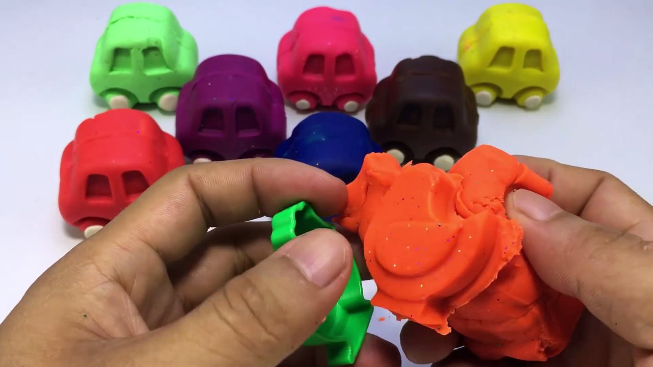 Play Creative & Learn Colours with Play Doh Cars Animals Molds Fun Song for Kids