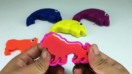 Play Creative & Learn Colours with Play Doh Fishs Animals Molds Fun for Kids