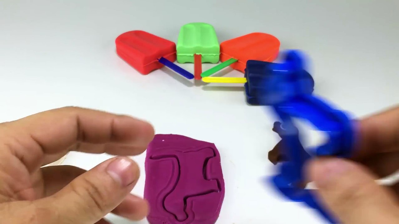 Play Creative & Learn Colours with Play Doh Ice Cream Dogs, Dolphin Molds Fun ! Song for Kids
