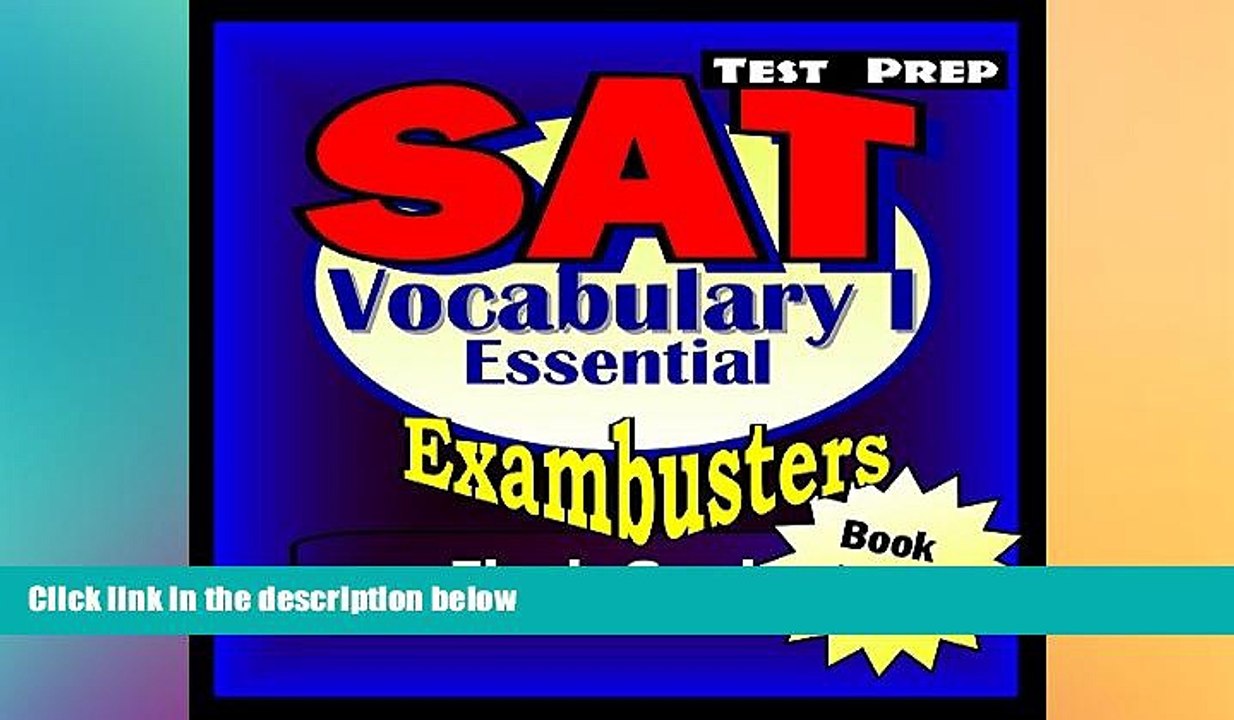 READ book  SAT Test Prep Essential Vocabulary 1 Review--Exambusters Flash Cards--Workbook 1 of 9: