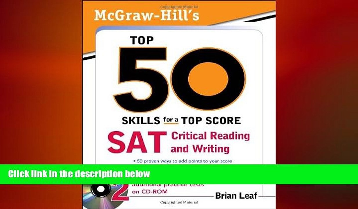 READ book  McGraw-Hill s Top 50 Skills for a Top Score: SAT Critical Reading and Writing