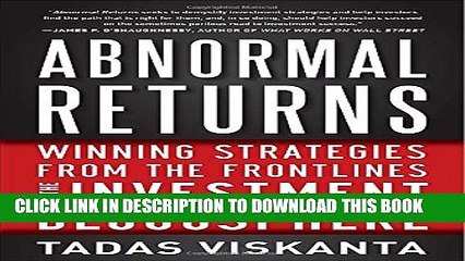 [PDF] Abnormal Returns: Winning Strategies from the Frontlines of the Investment Blogosphere